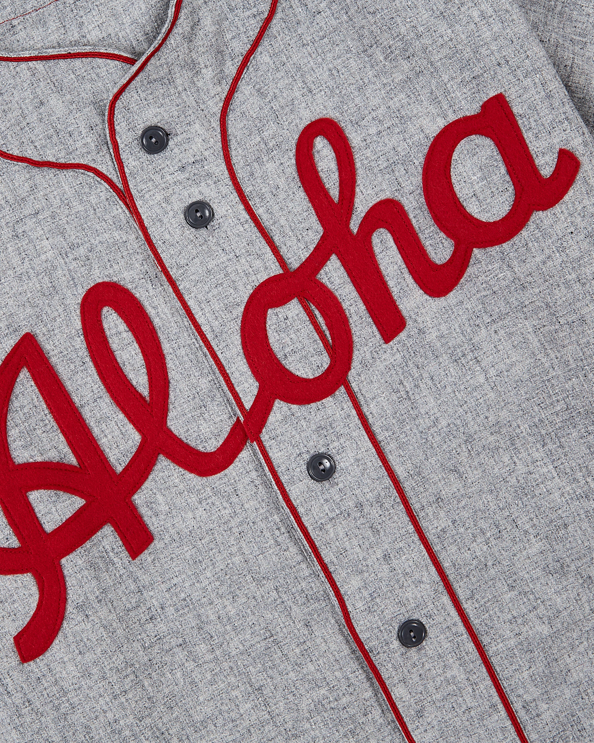 Aloha 100th Infantry 1942 Authentic Wool Road Baseball Jersey - Image 3