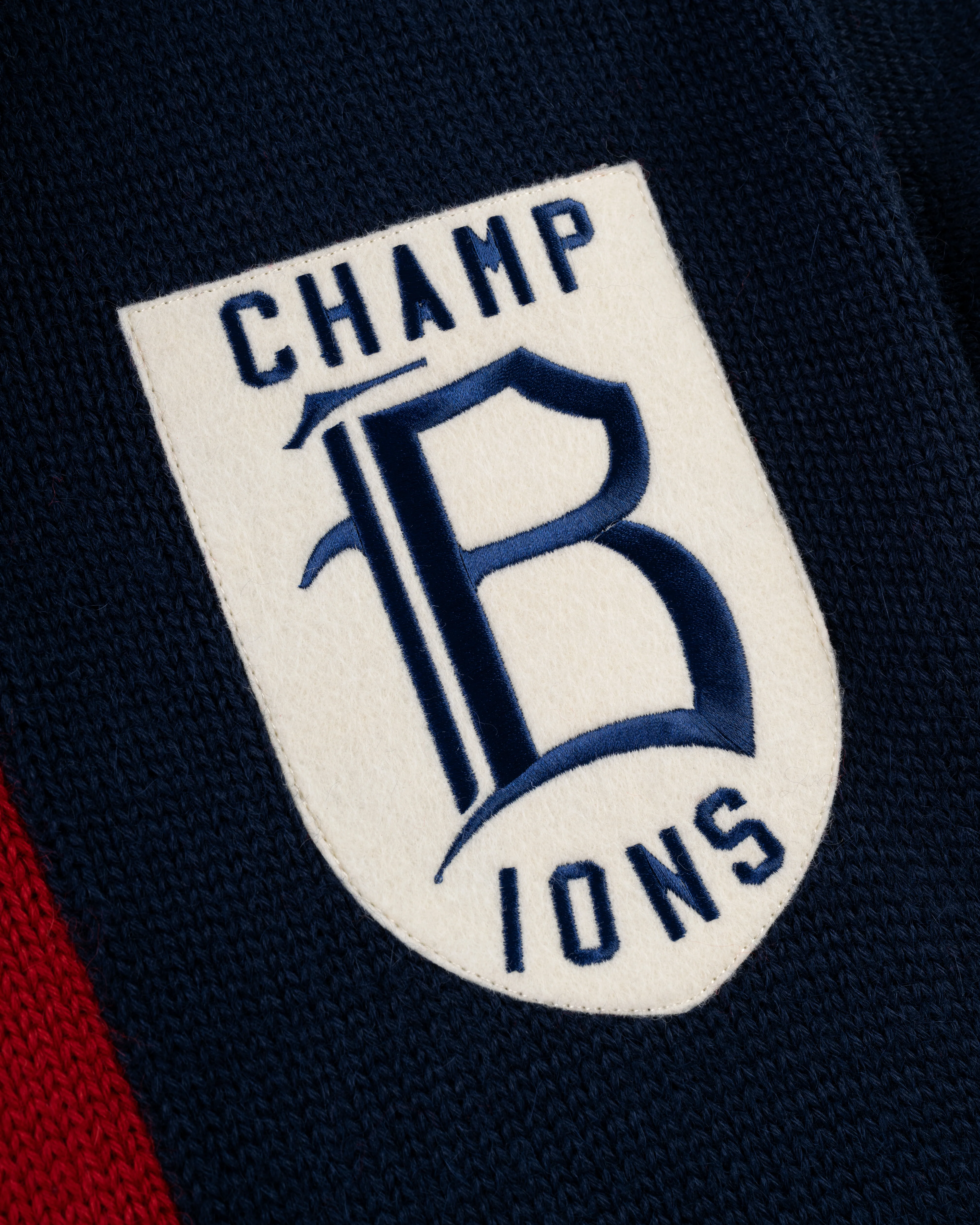Boston Braves 1915 Wool Shawl Collar Sweater - Image 3