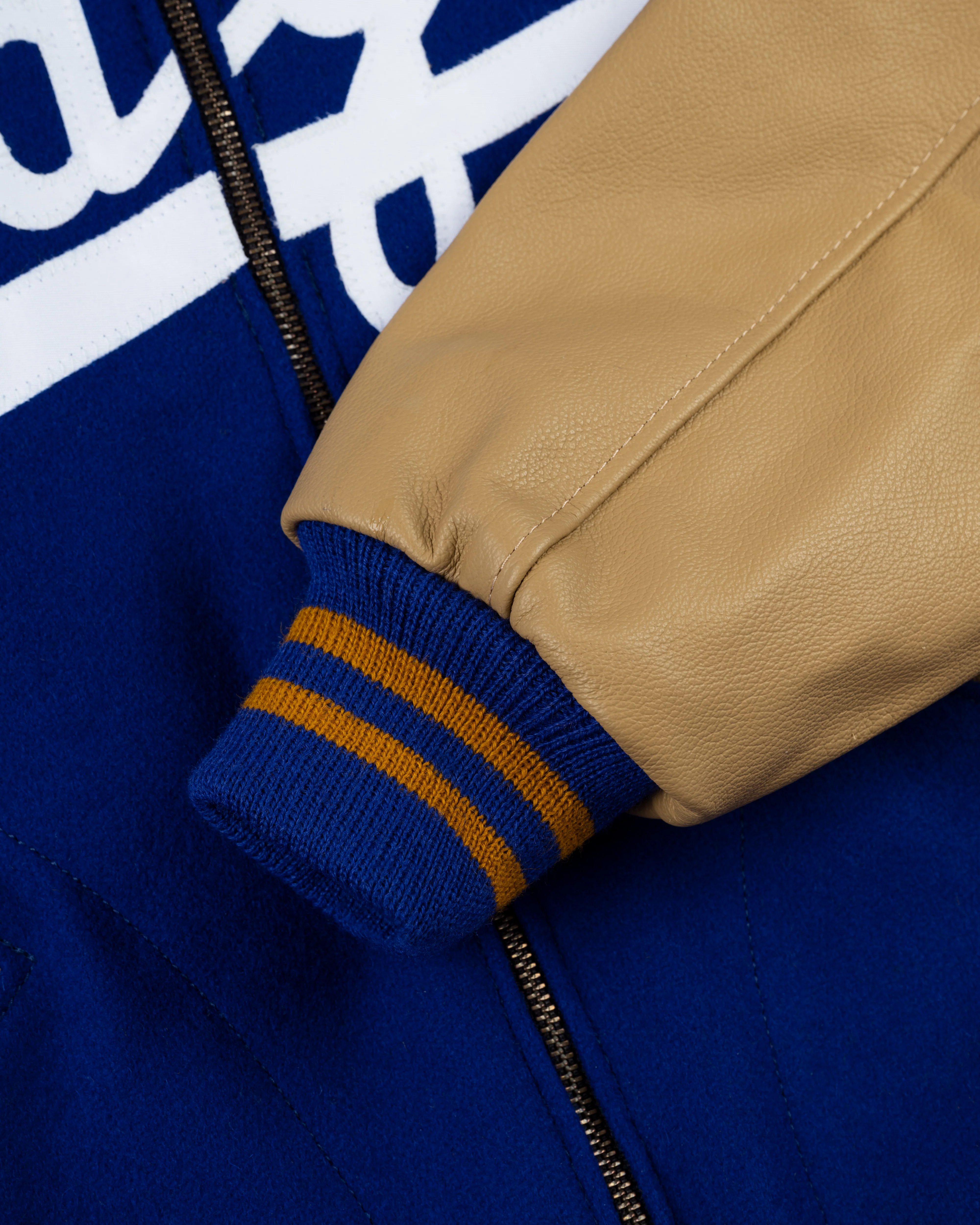 Brooklyn Dodgers 1951 Authentic Wool & Leather Varsity Jacket - Image 4