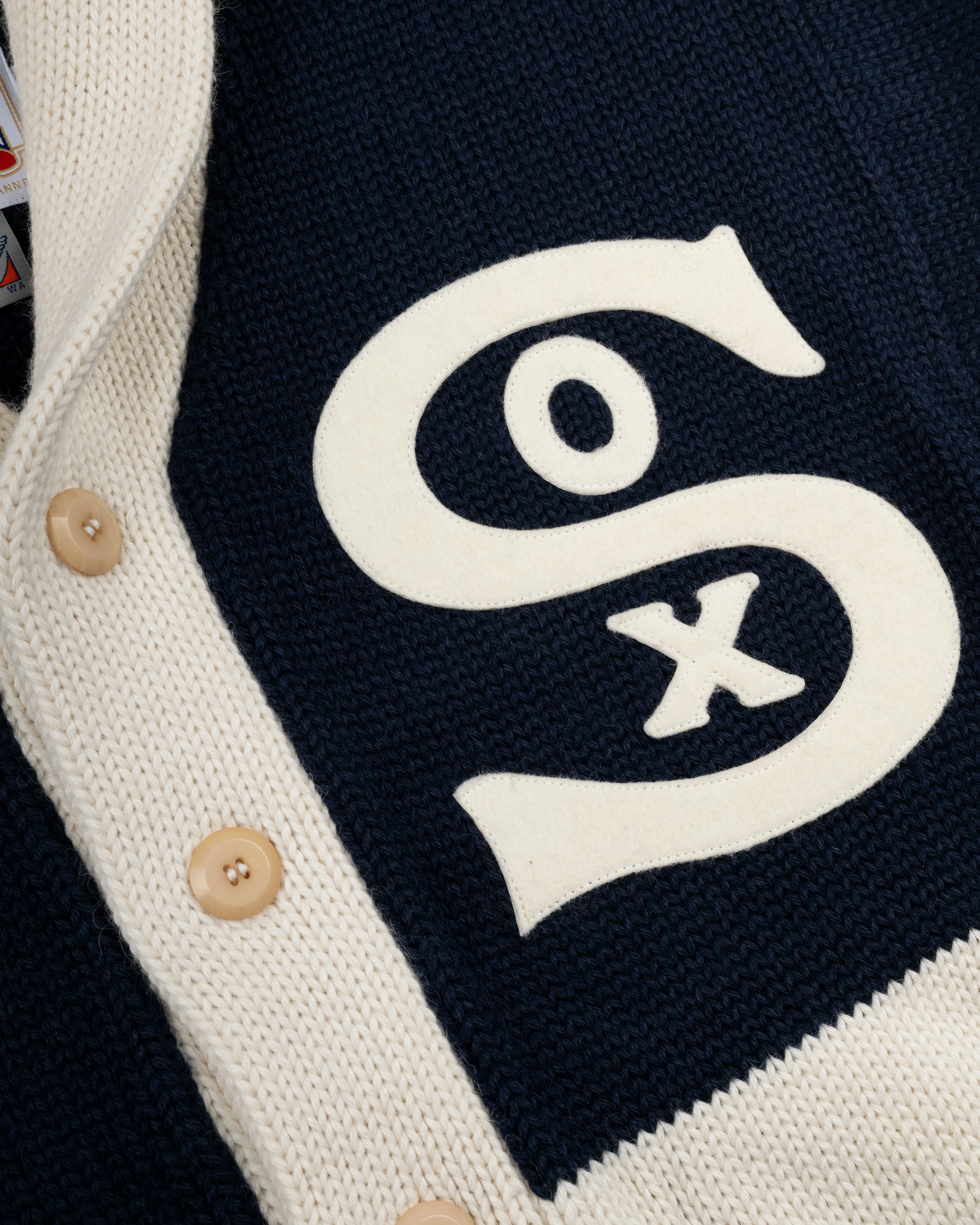 Chicago White Sox 1926 Wool Shawl Collar Sweater - Image 3