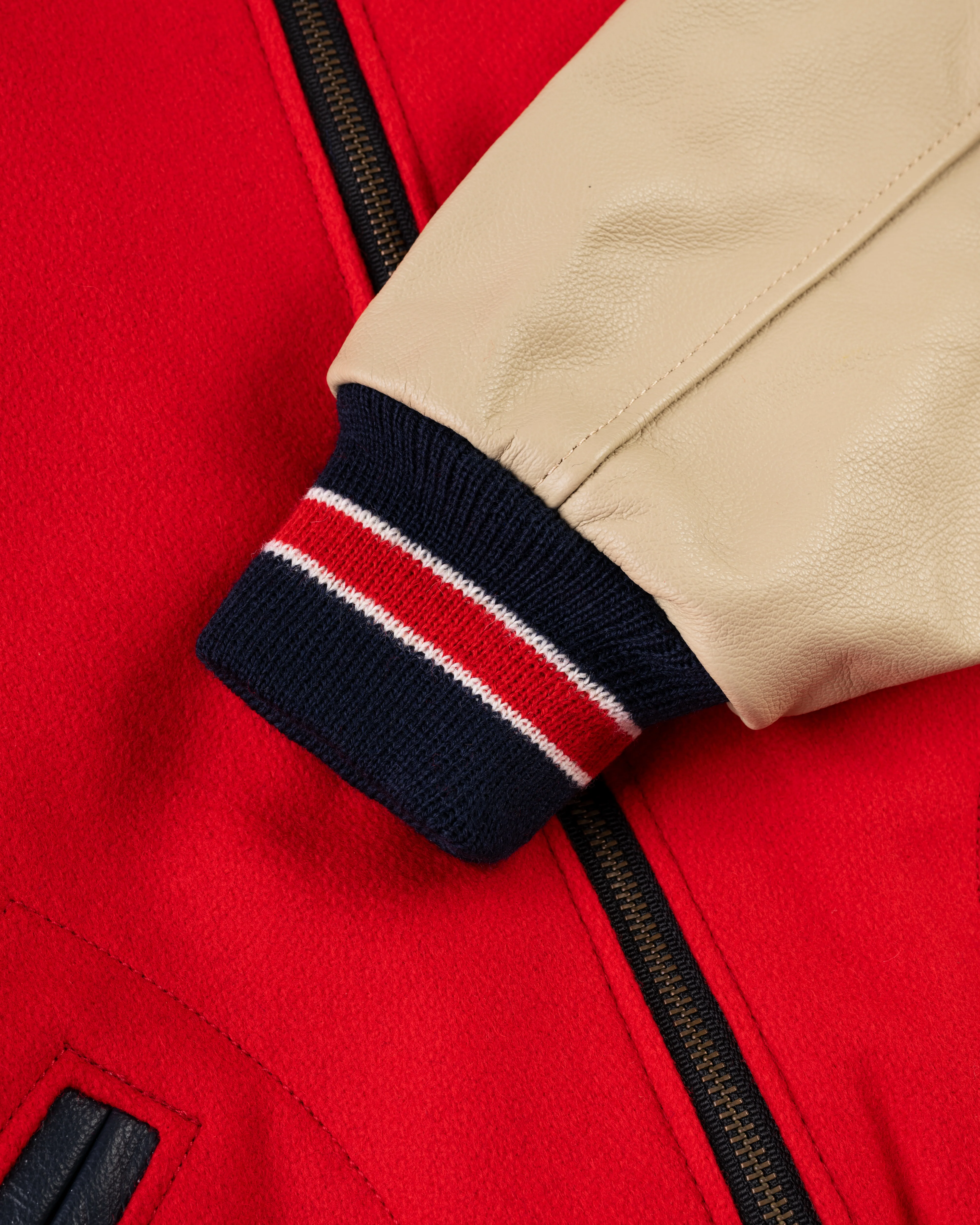 Cincinnati Reds 1940 Authentic Wool & Leather Jacket - Image 4