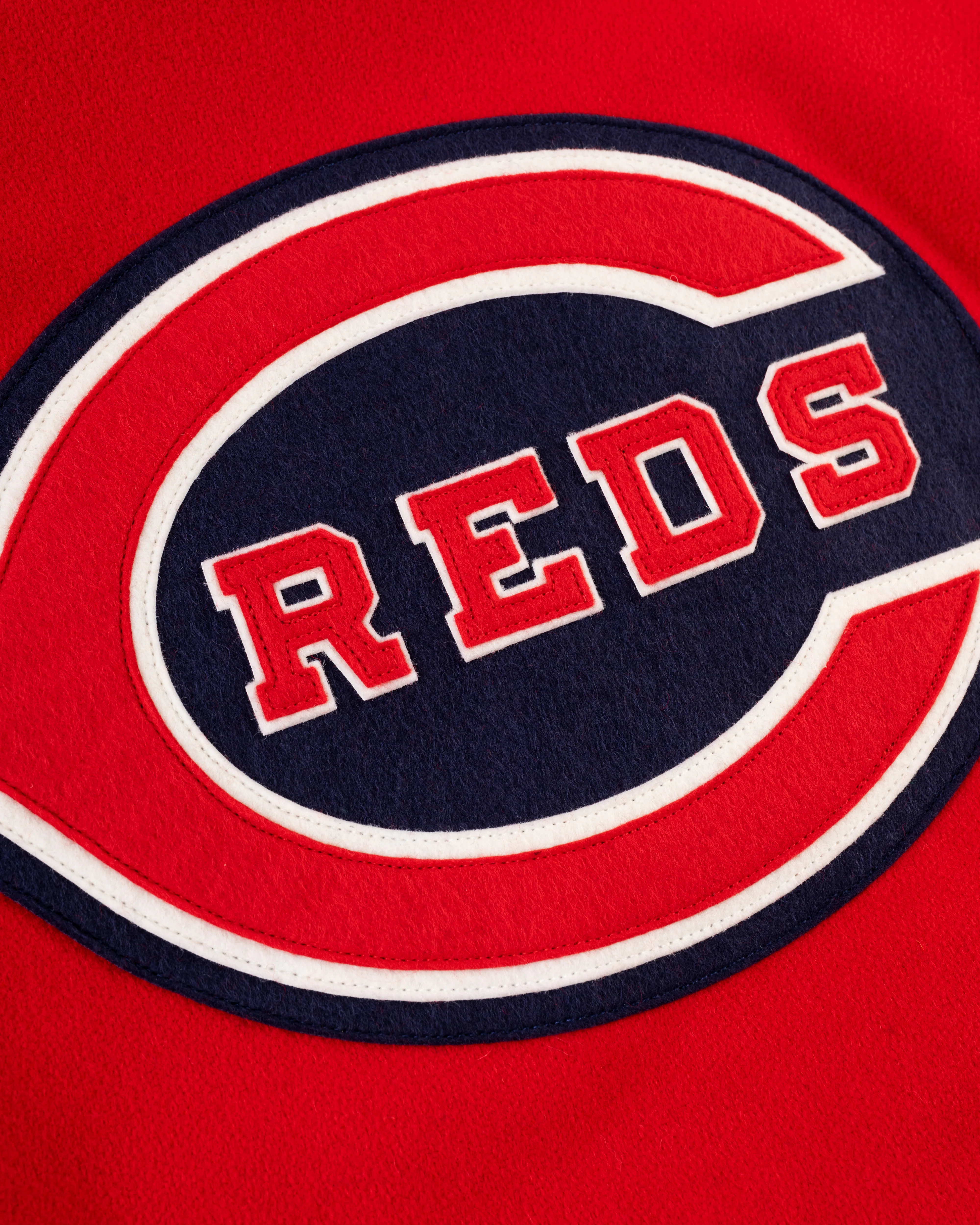 Cincinnati Reds 1940 Authentic Wool & Leather Jacket - Image 5
