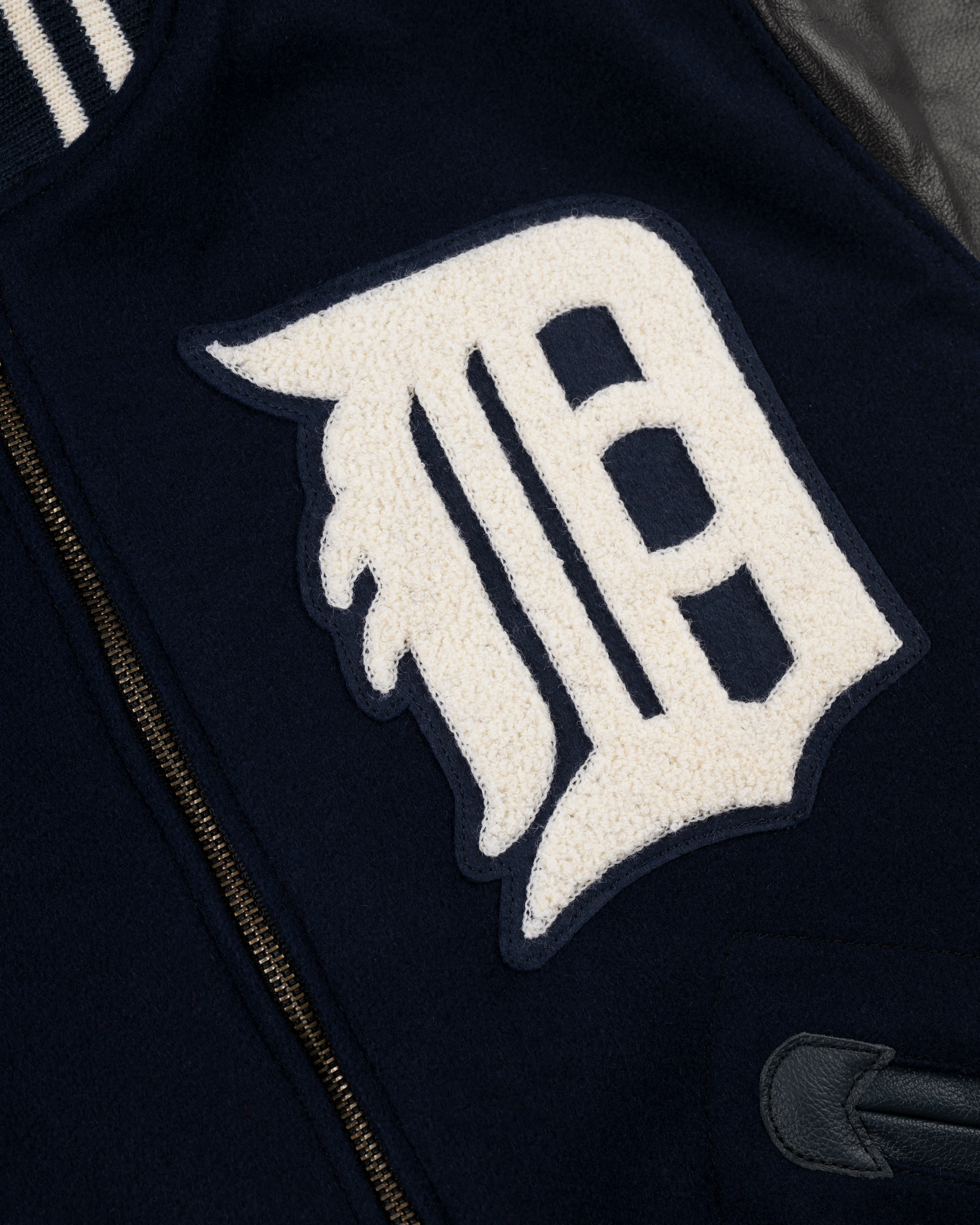 Detroit Tigers 1955 Authentic Wool & Leather Varsity Jacket - Image 3