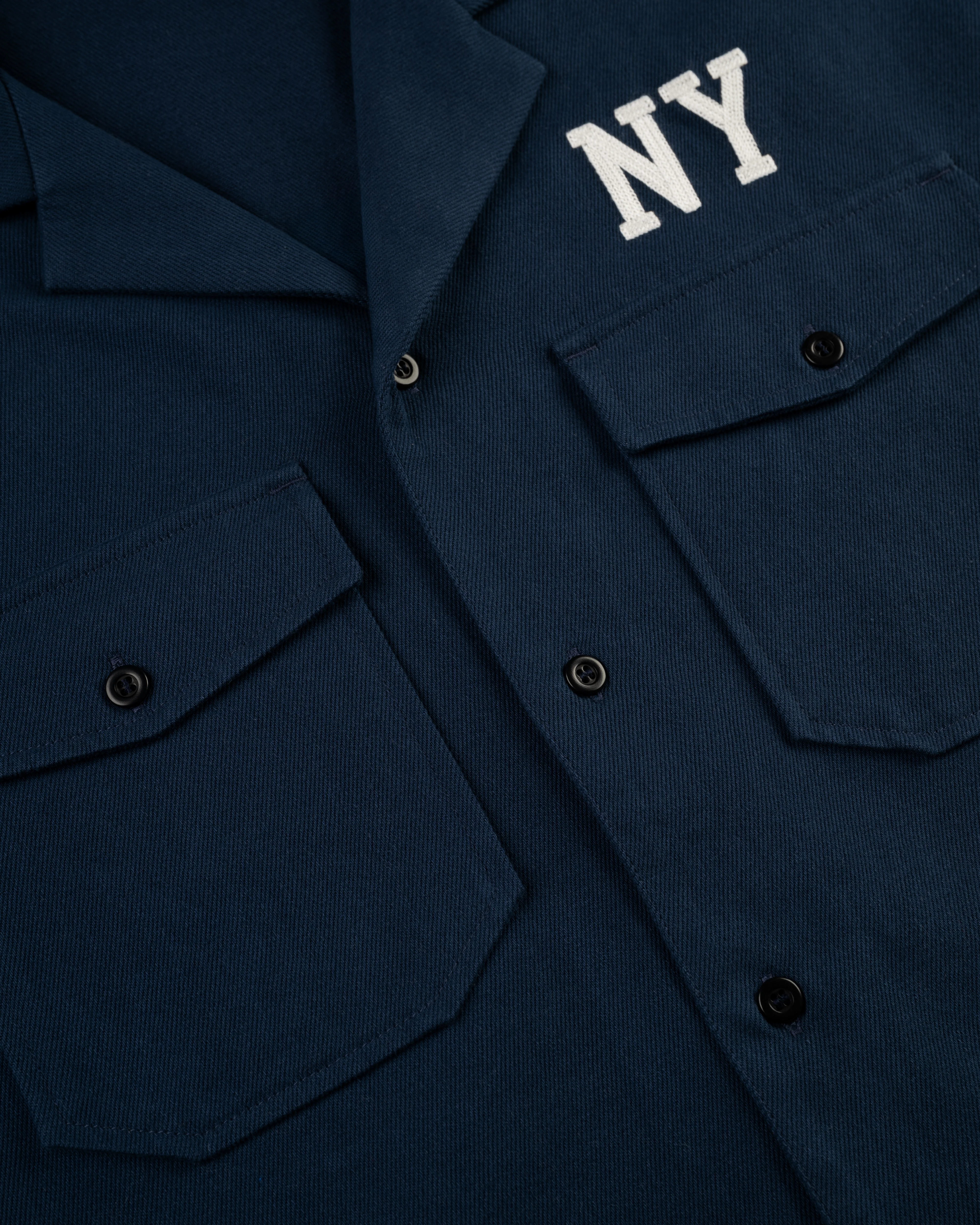Ebbets Cotton Linen Grounds Crew Short Sleeve Workshirt - Image 3
