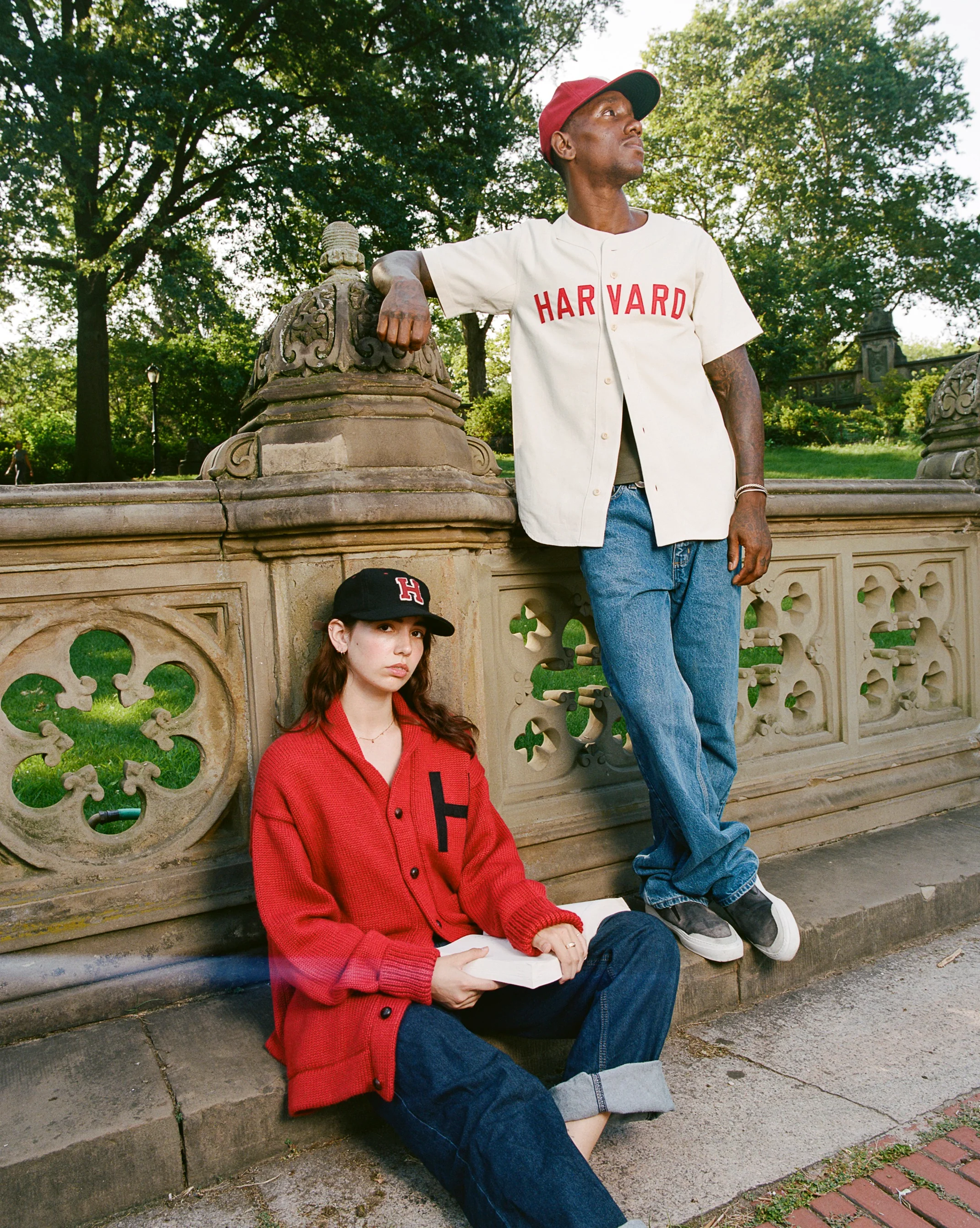Harvard University Cotton Twill Baseball Jersey - Image 3
