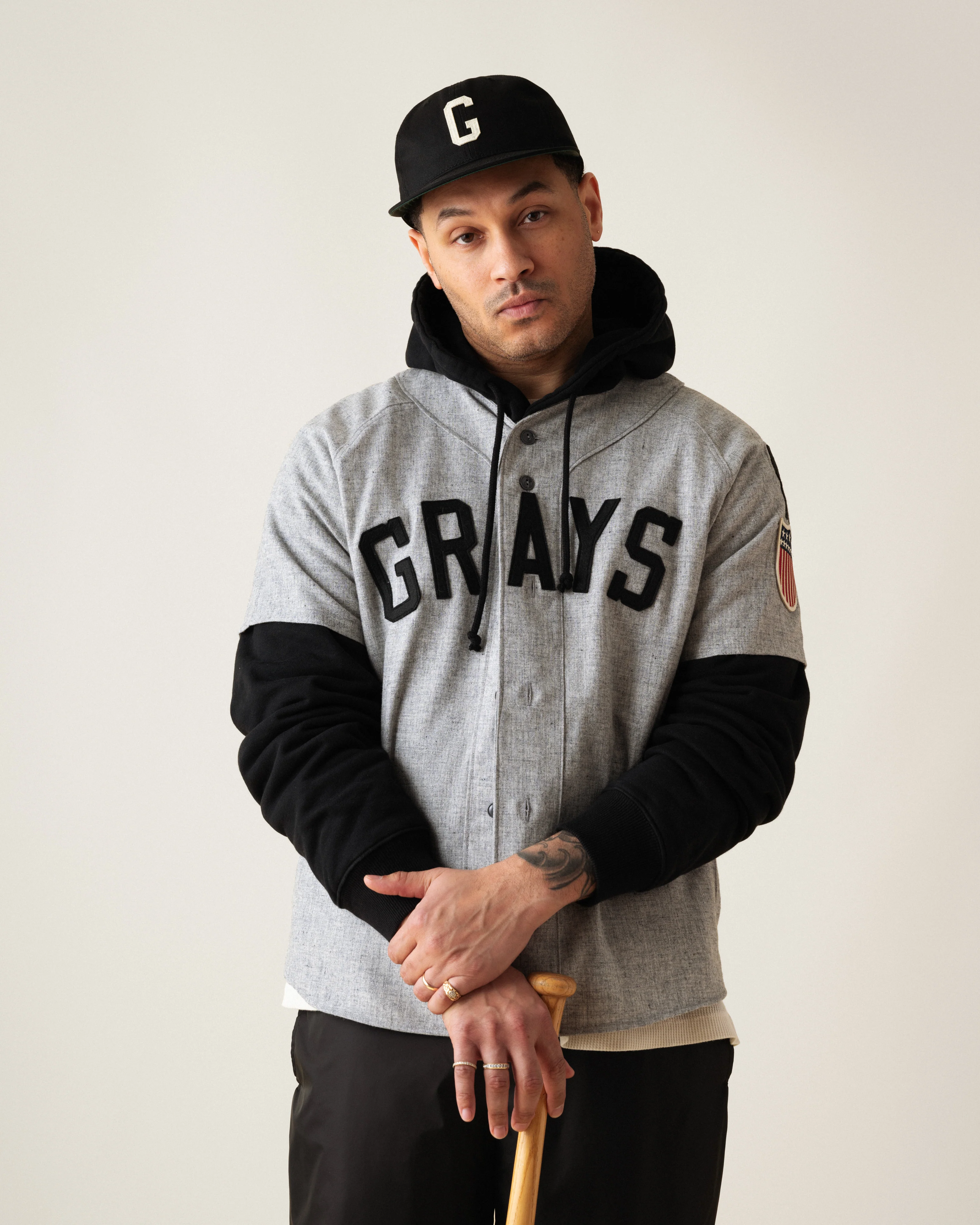 Homestead Grays 1944 Authentic Wool Road Baseball Jersey - Image 3