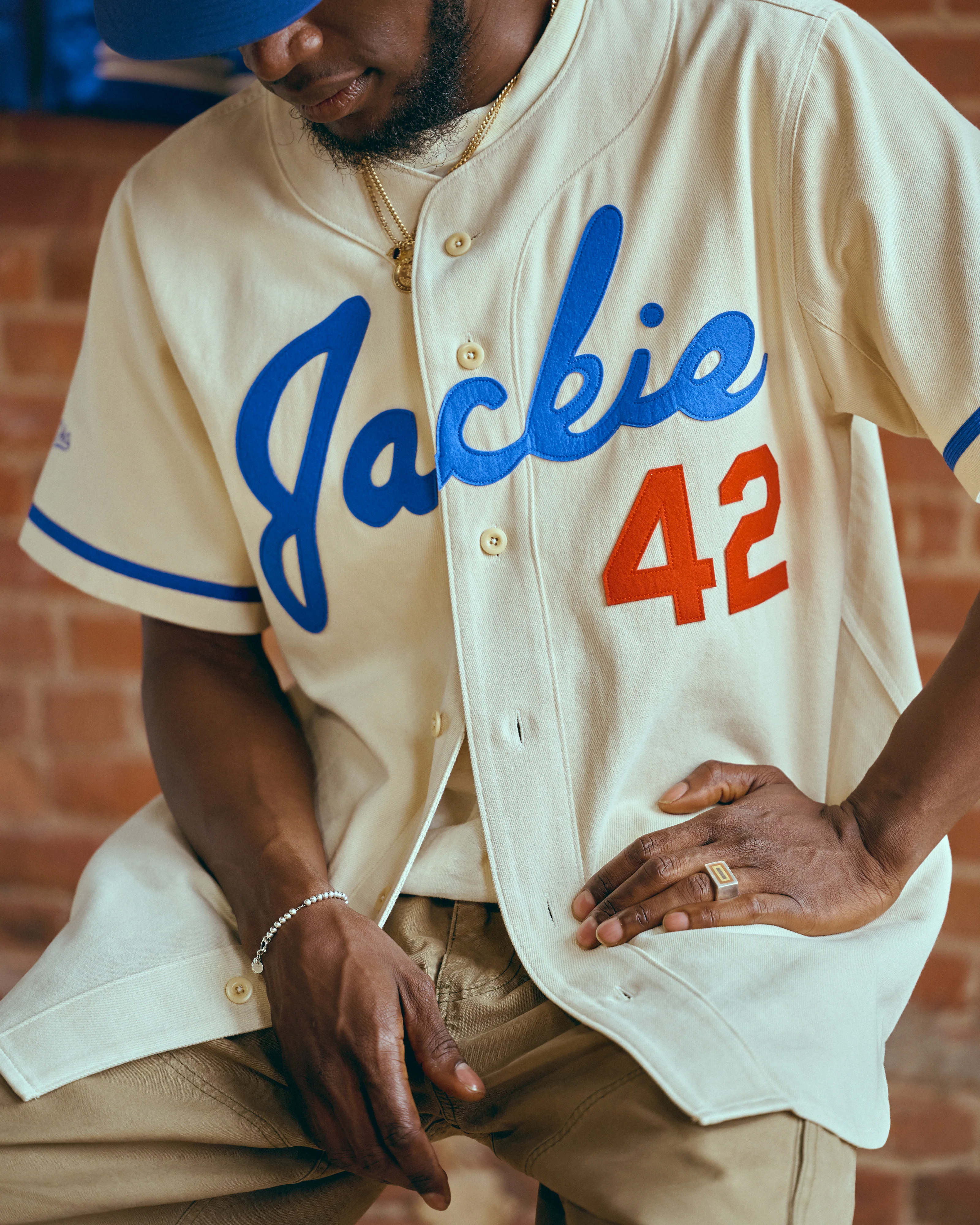 Jackie Robinson Cotton Twill Baseball Jersey - Image 6
