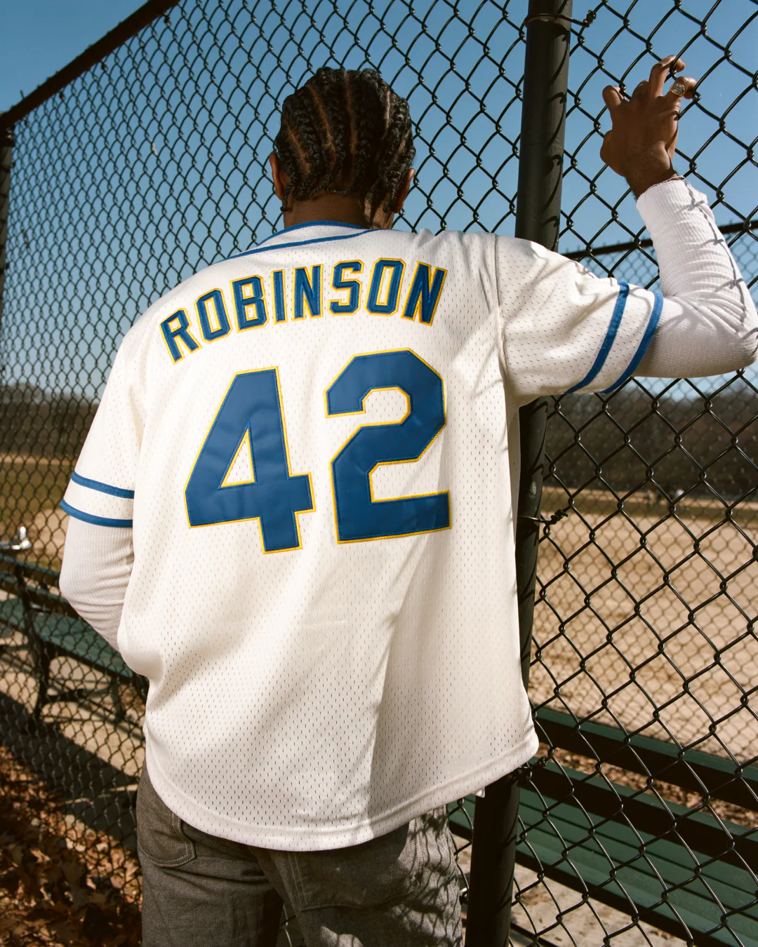 Jackie Robinson Comic Book Hero Mesh Baseball Jersey - Image 3