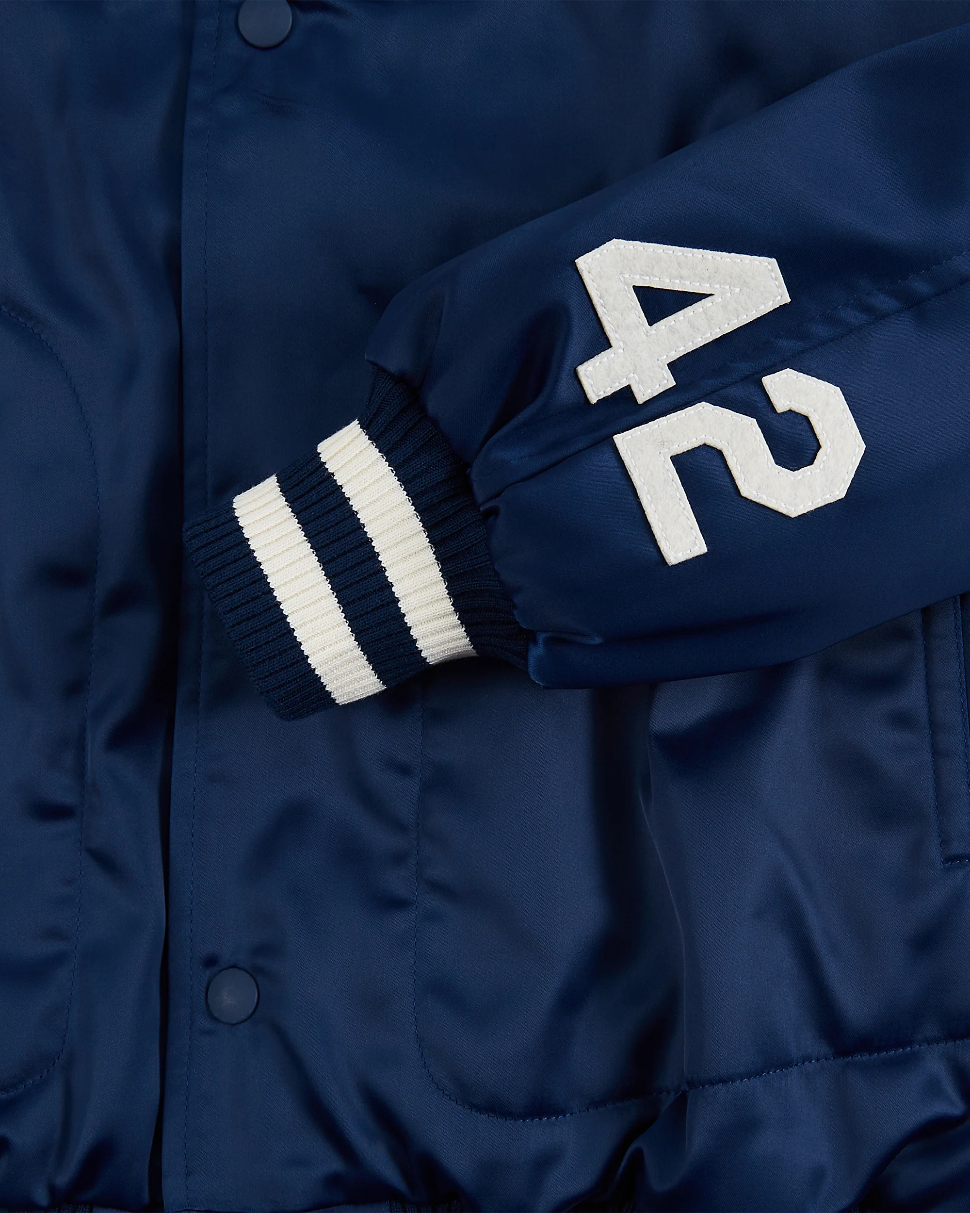 Jackie Robinson Comic Book Hero Cotton Lined Satin Varsity Jacket - Image 5