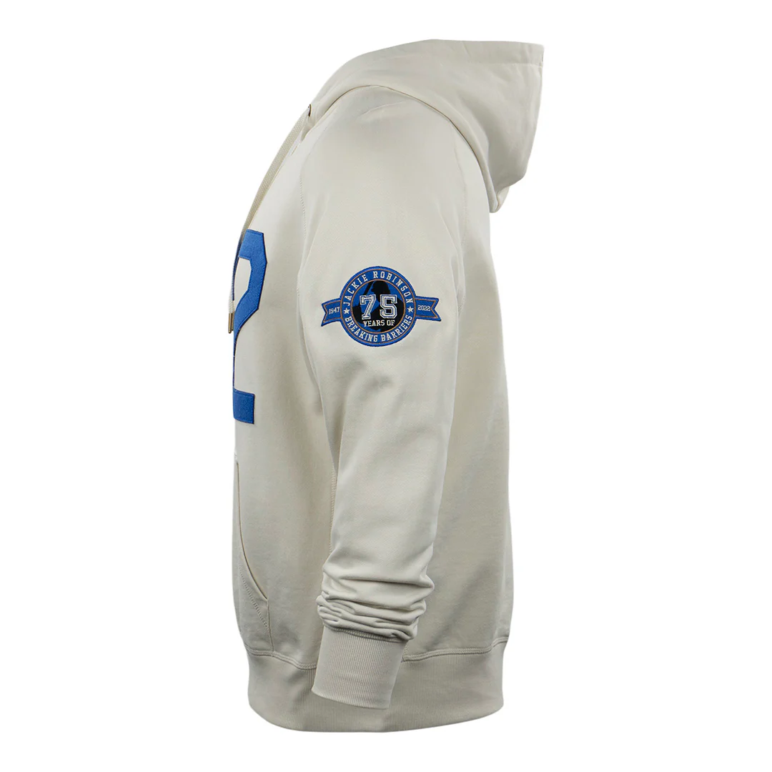 Jackie Robinson French Terry Script Hooded Sweatshirt - Natural - Image 3