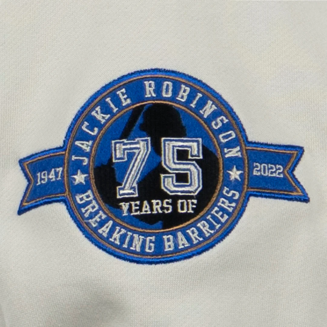 Jackie Robinson French Terry Script Hooded Sweatshirt - Natural - Image 4