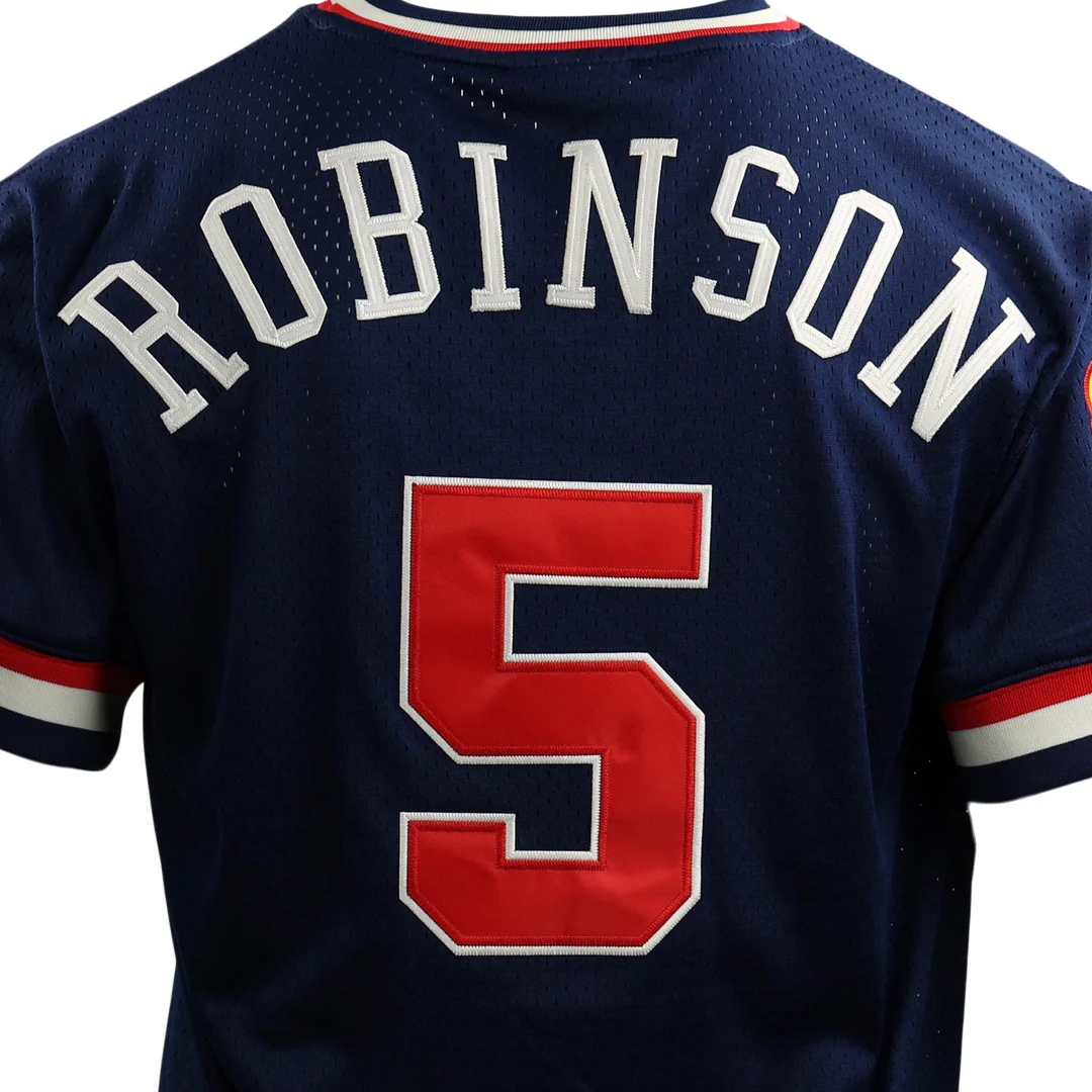 Jackie Robinson Kansas City Monarchs Vintage Inspired NL Replica V-Neck Mesh Jersey - Image 8