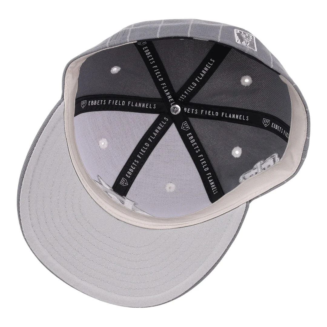 Kansas City Monarchs NLB Black Pinstripe Fitted Ballcap - Image 5