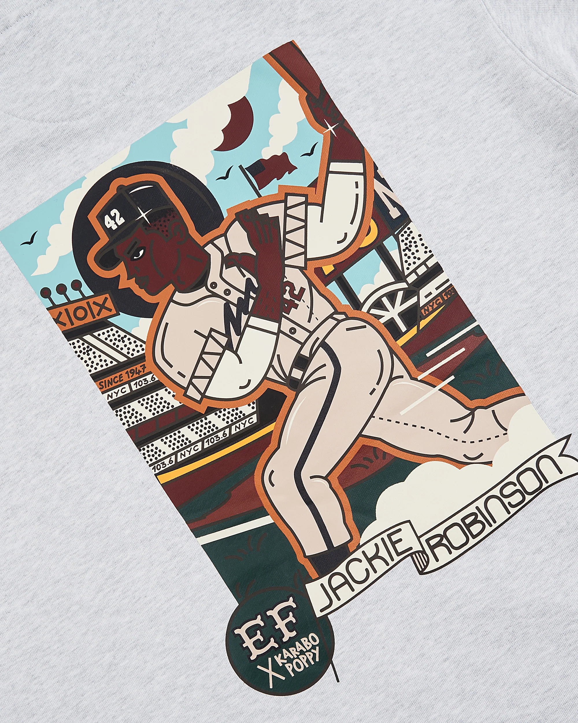 Karabo Poppy x Ebbets Field Jackie Robinson Heavyweight Cotton Pullover Hoodie - Image 7