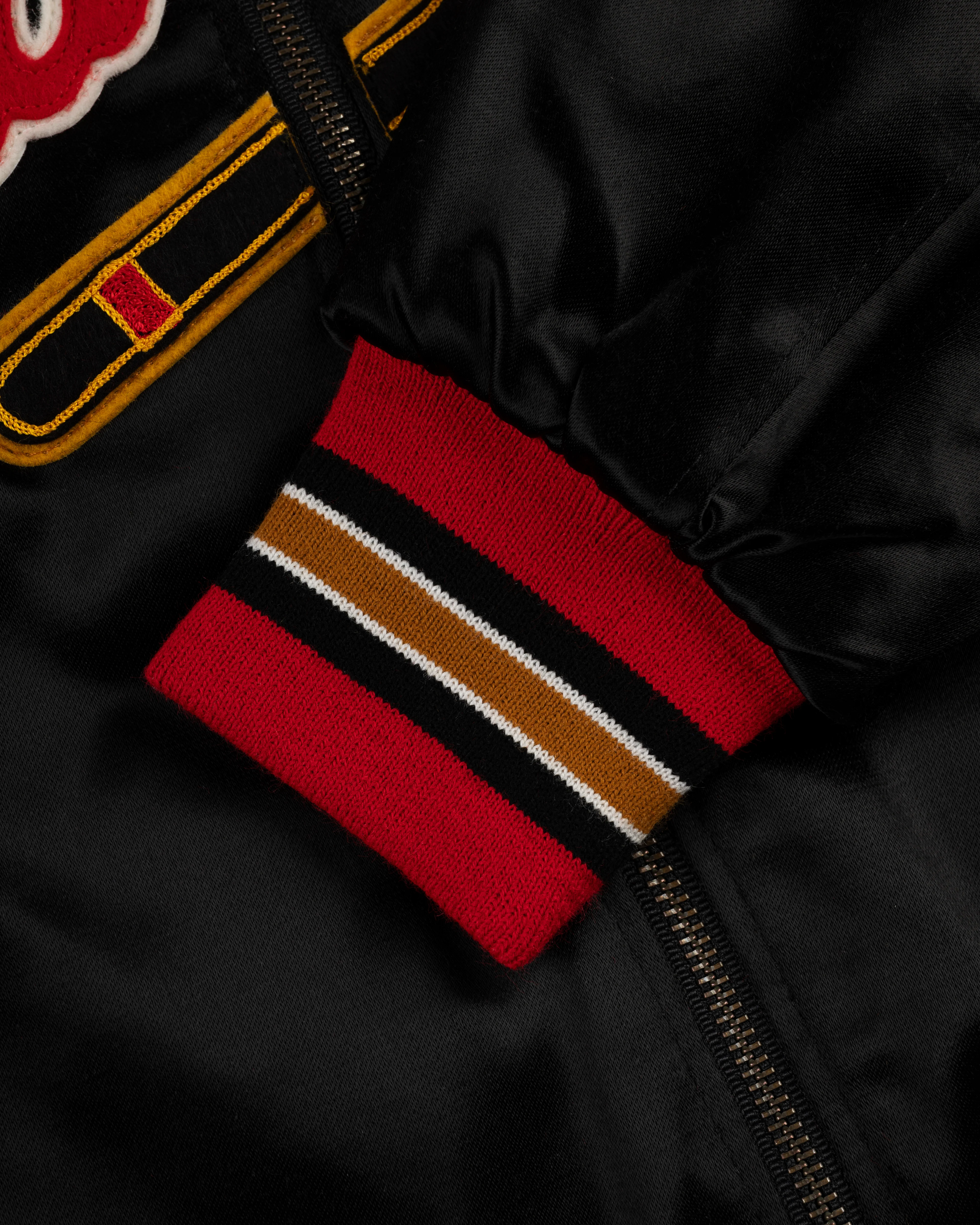 Milwaukee Braves 1957 Authentic All Satin Varsity Jacket - Image 4