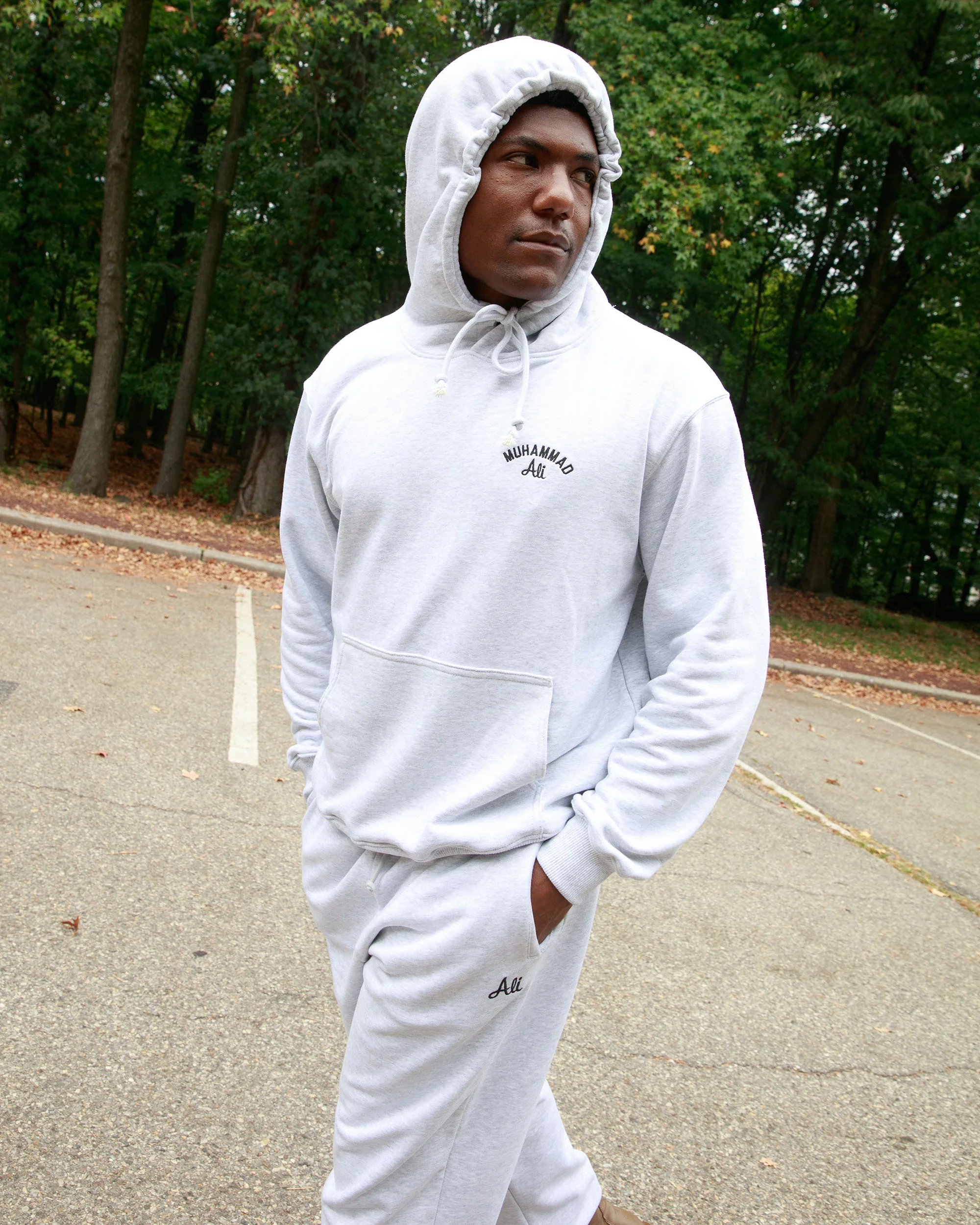 Muhammad Ali Embroidered Heavyweight Cotton Terry Sweatpants - Image 4