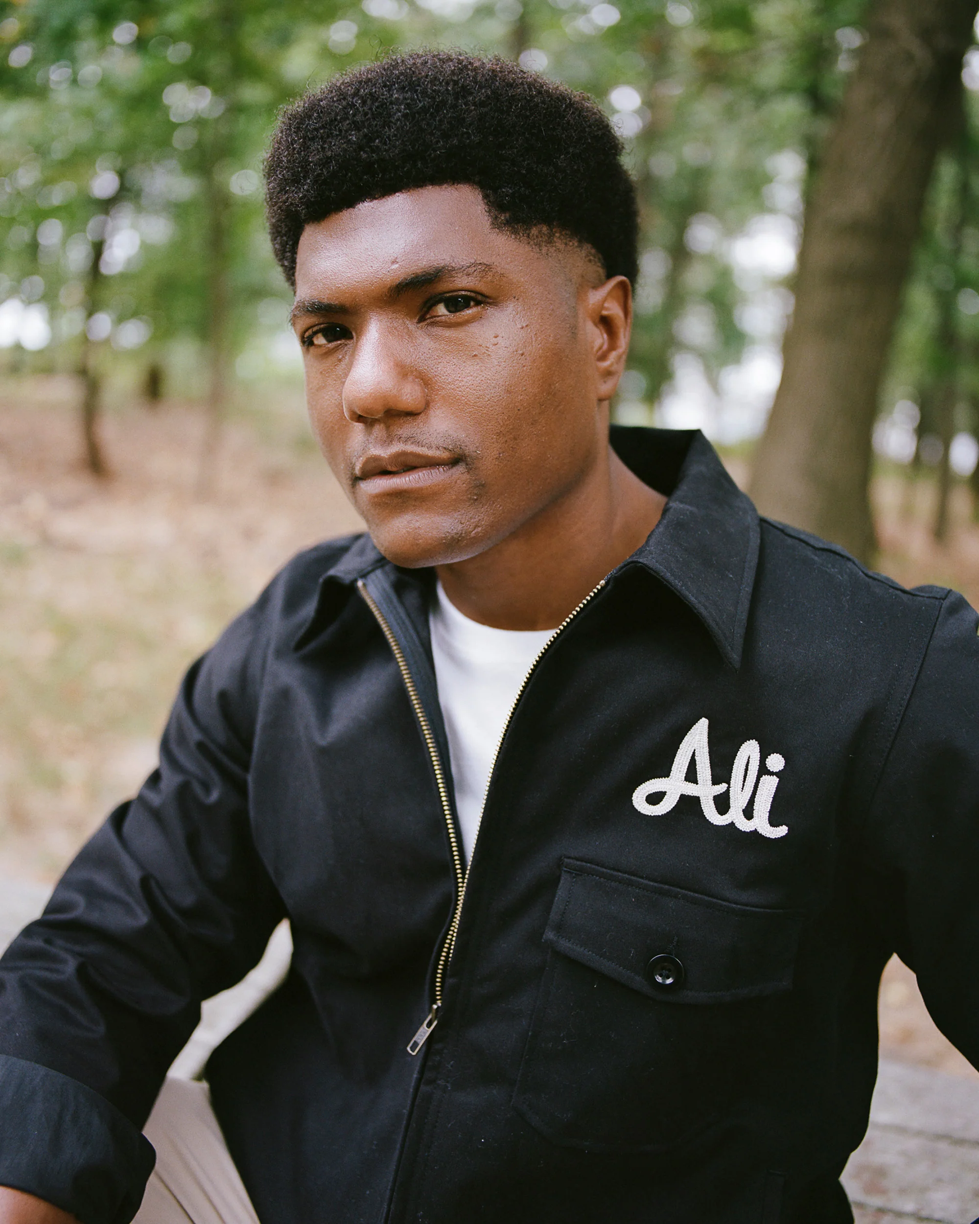 Muhammad Ali Training Camp Cotton Grounds Crew Jacket - Image 3