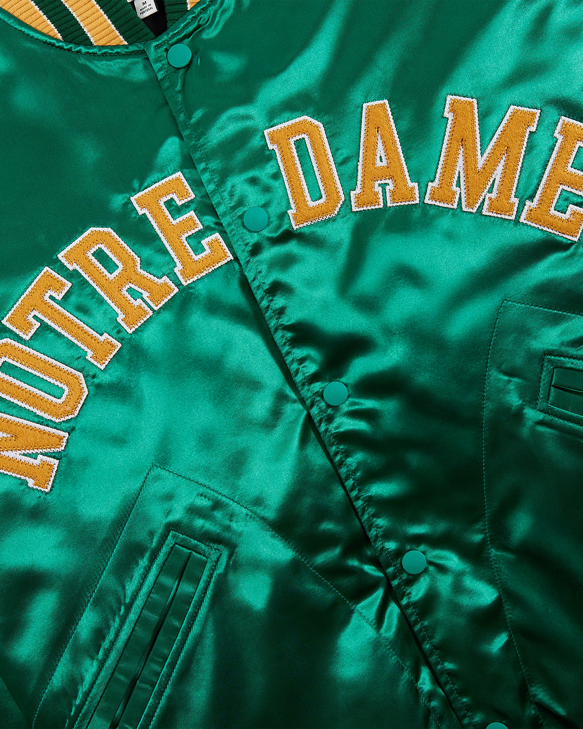 Notre Dame Satin Varsity Jacket - Image 3