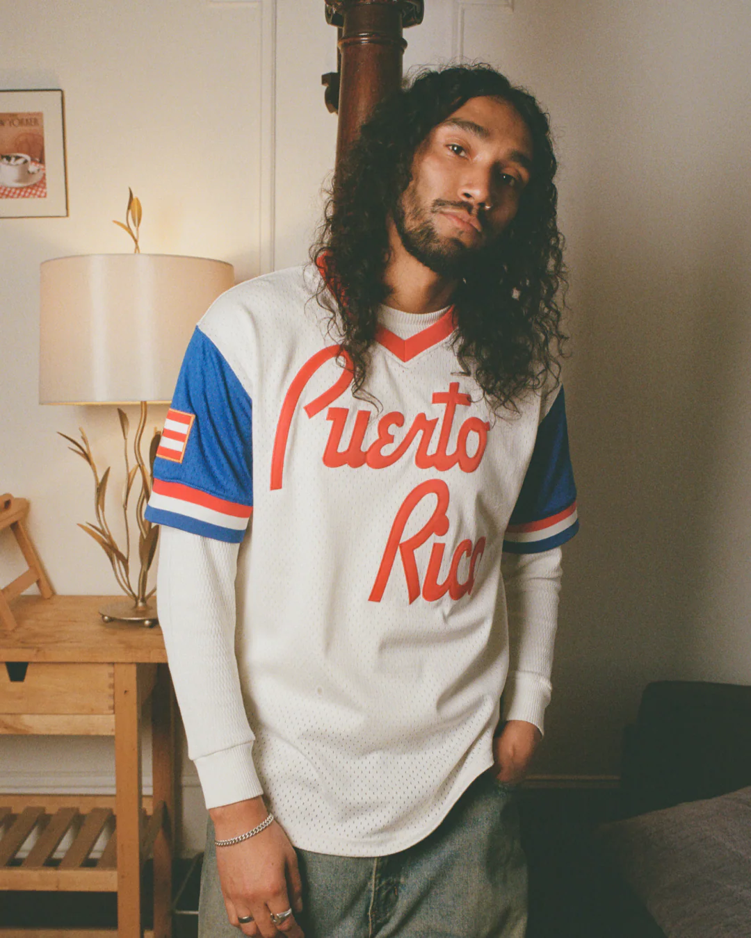Puerto Rico 1976 National Team Mesh V-Neck Jersey - Image 2