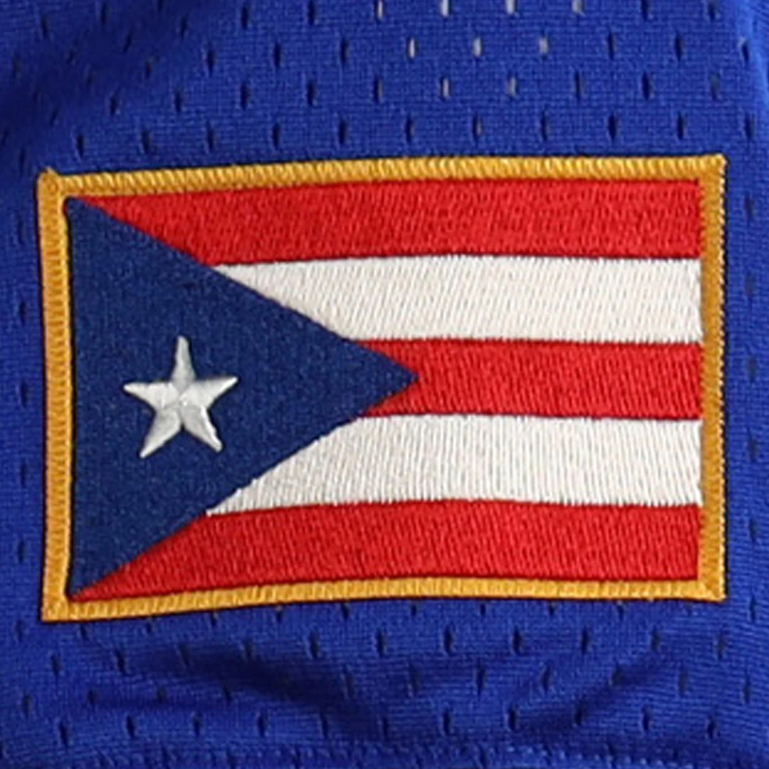Roberto Clemente Santurce Cangrejeros Vintage Inspired NL Replica V-Neck Mesh Jersey - Royal - Image 6