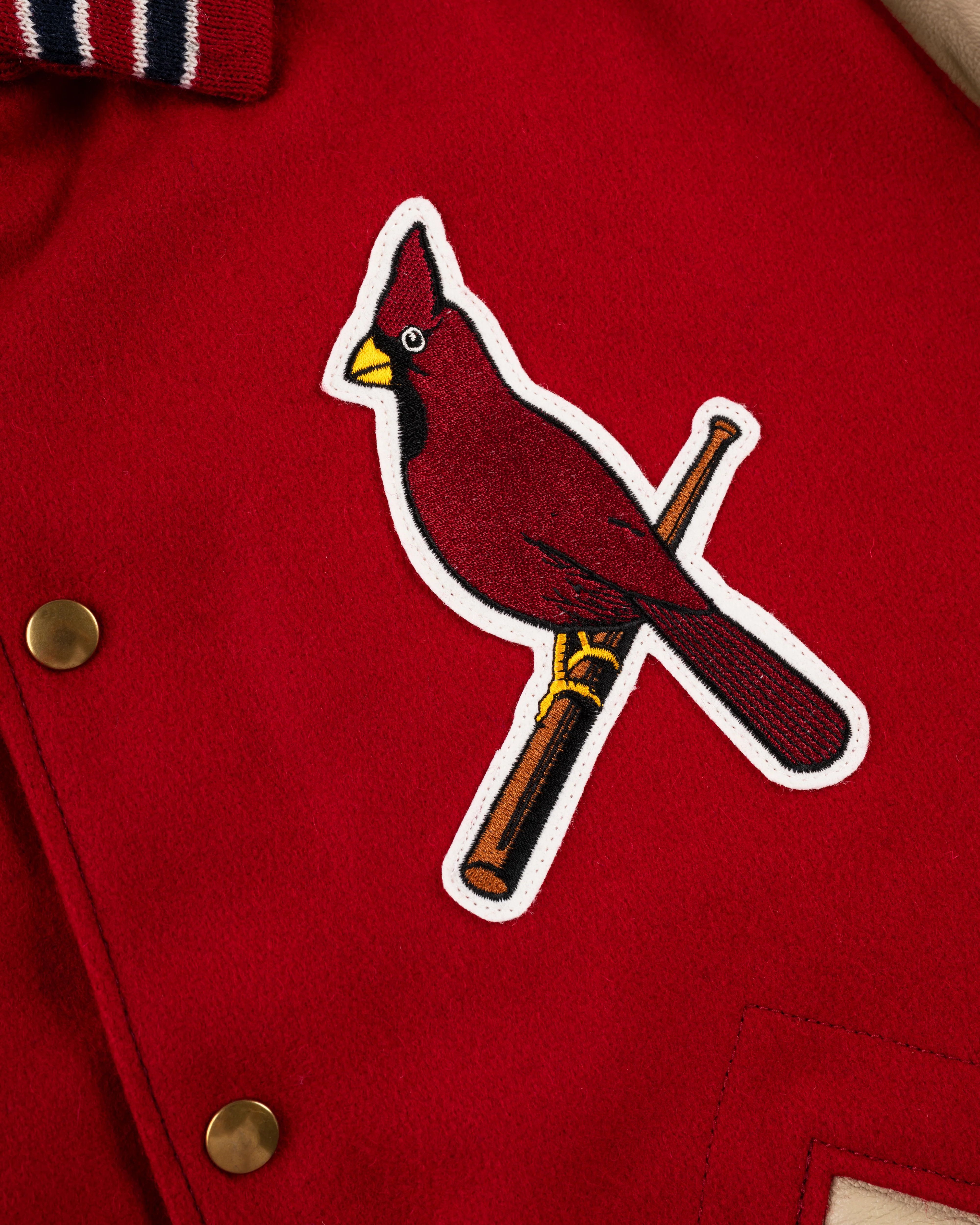 St. Louis Cardinals 1940 Authentic Wool & Leather Jacket - Image 3