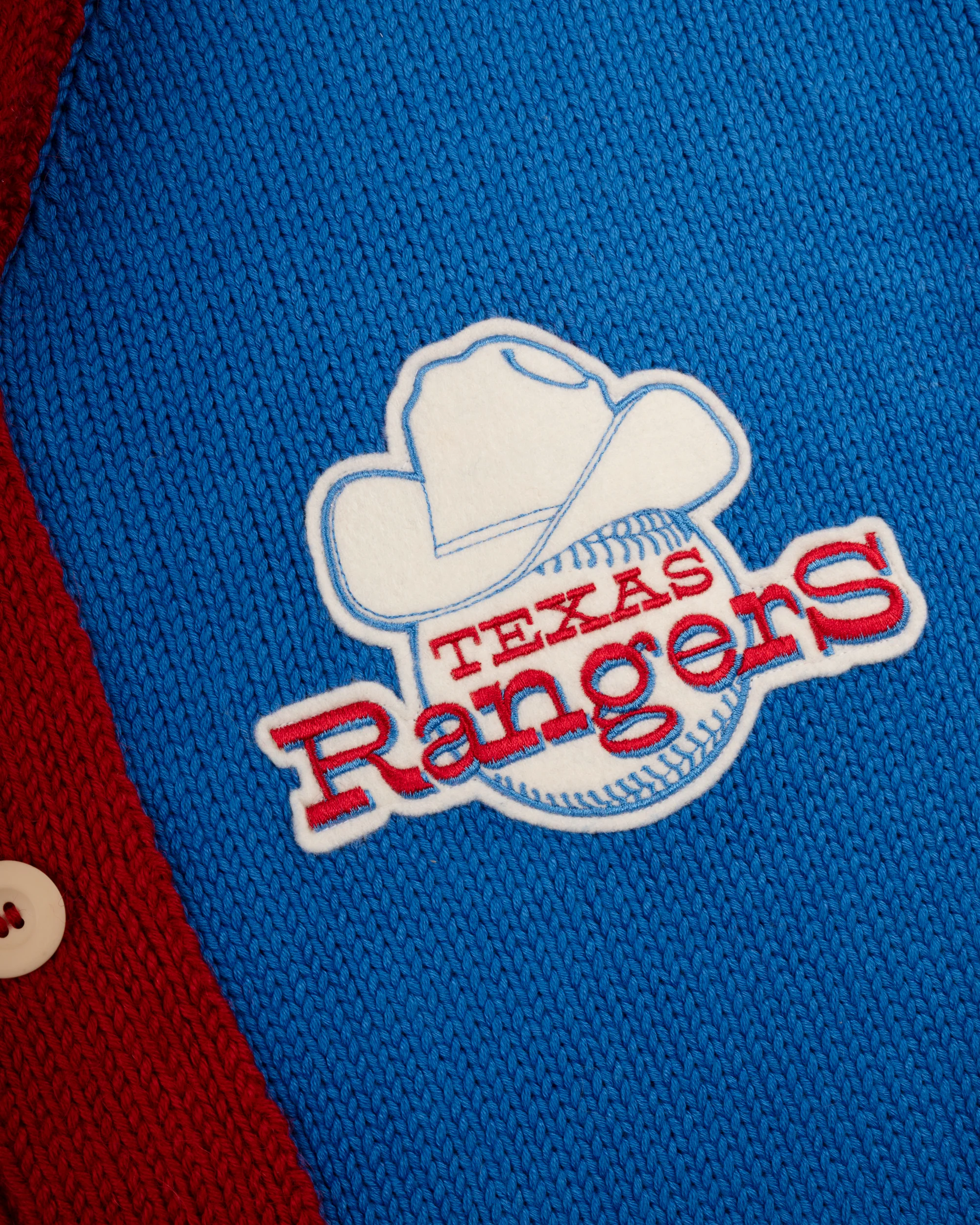 Texas Rangers 1972 Wool Shawl Collar Sweater - Image 2