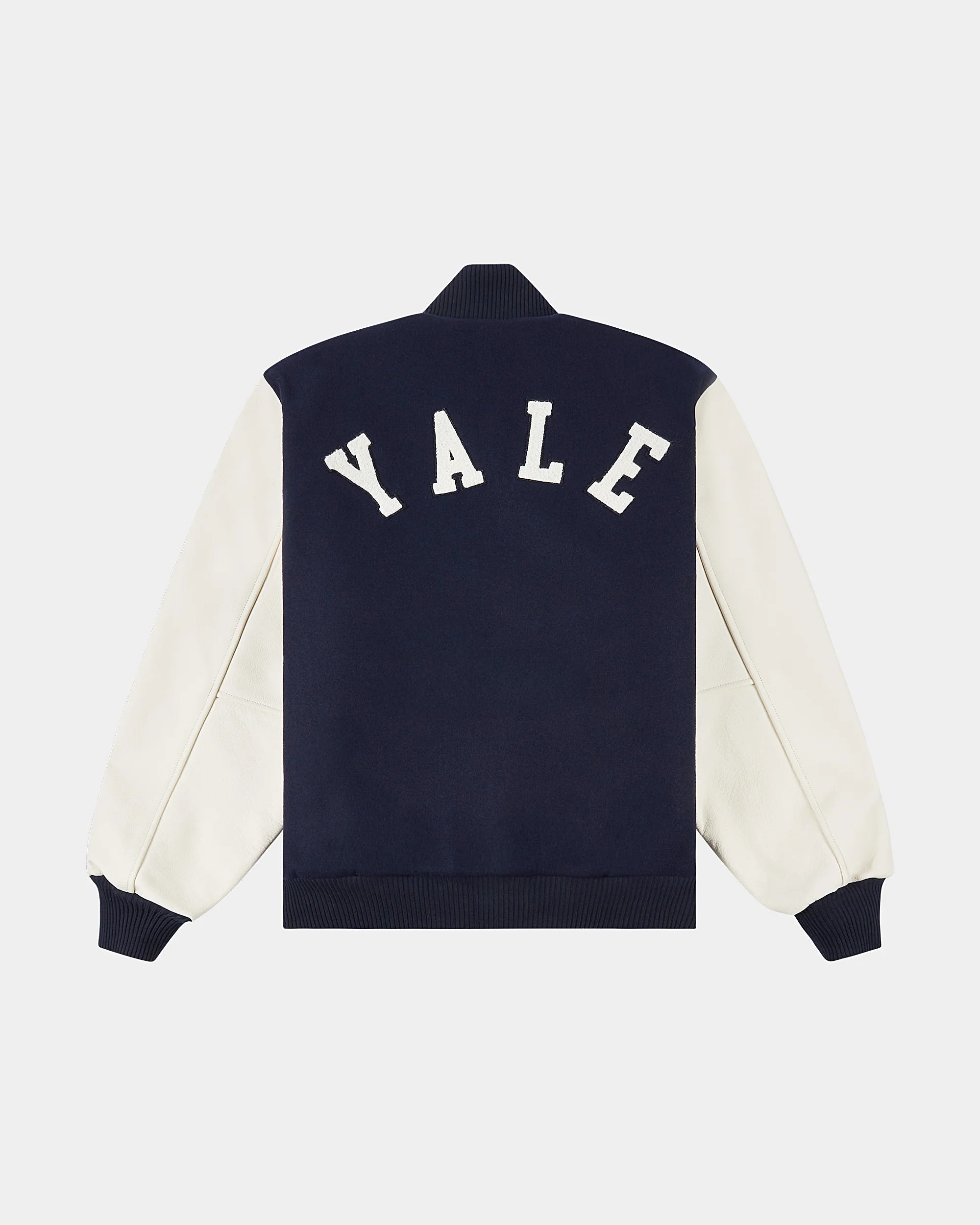 Yale University Wool & Leather Varsity Jacket - Image 2