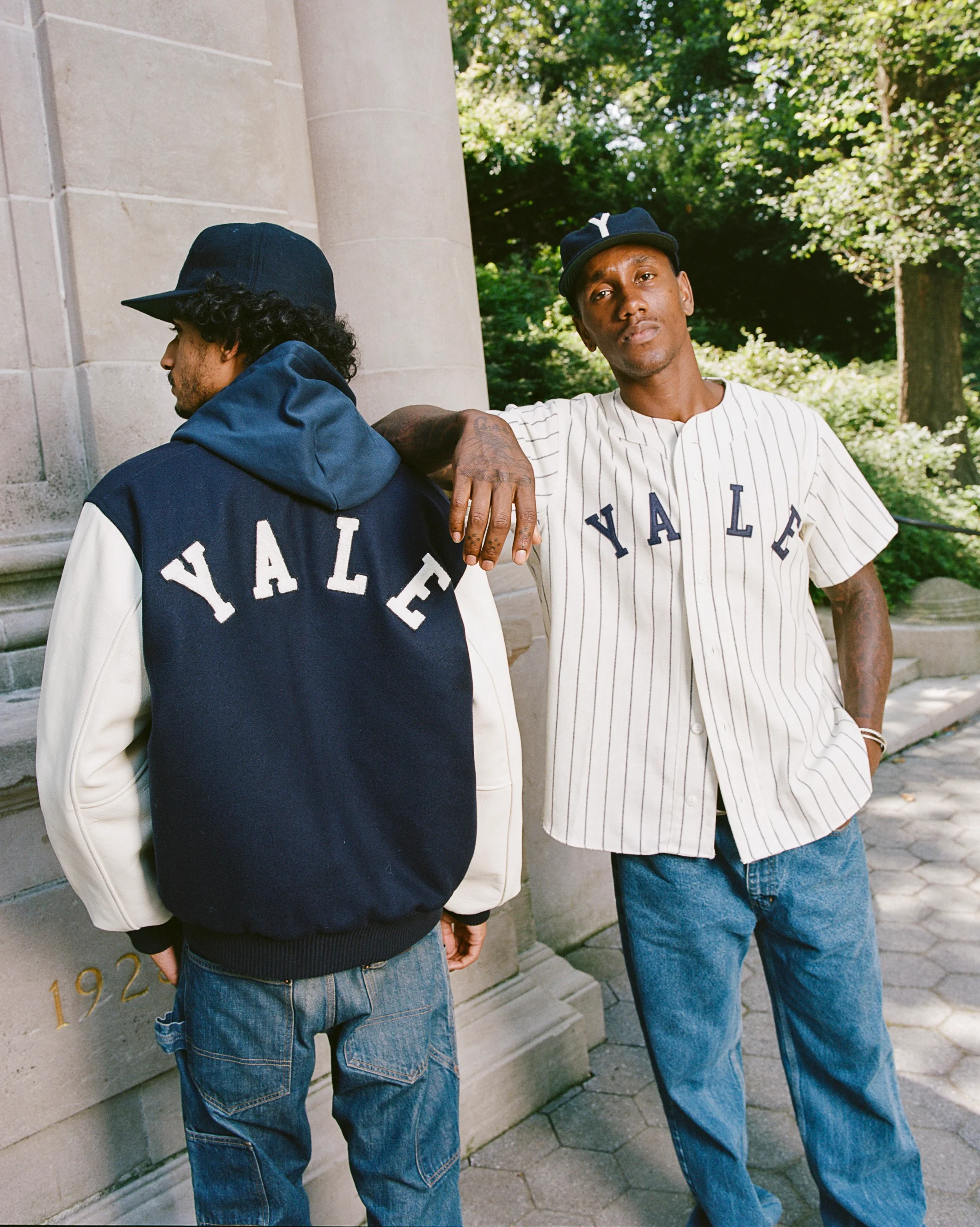 Yale University Wool & Leather Varsity Jacket - Image 3