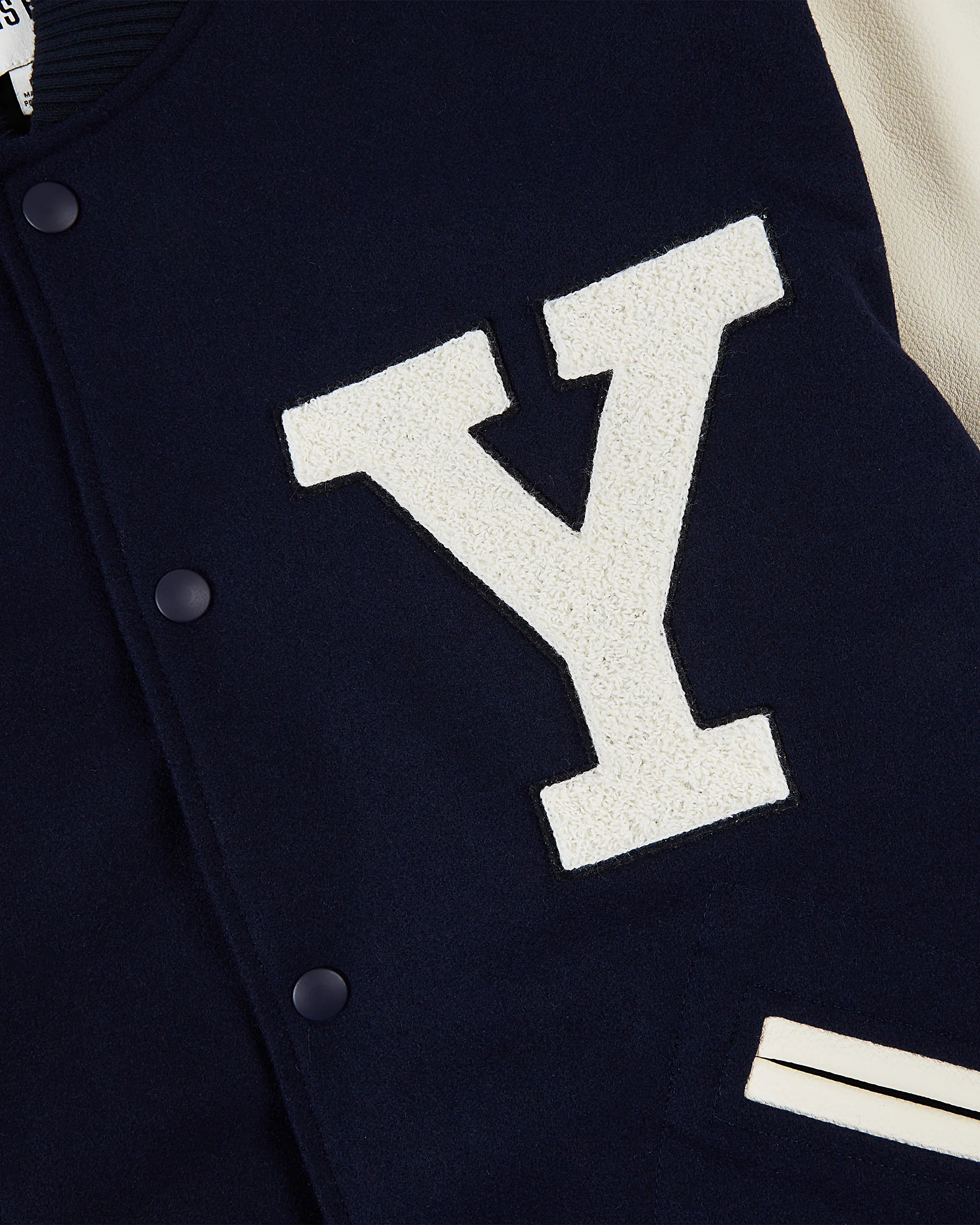 Yale University Wool & Leather Varsity Jacket - Image 4